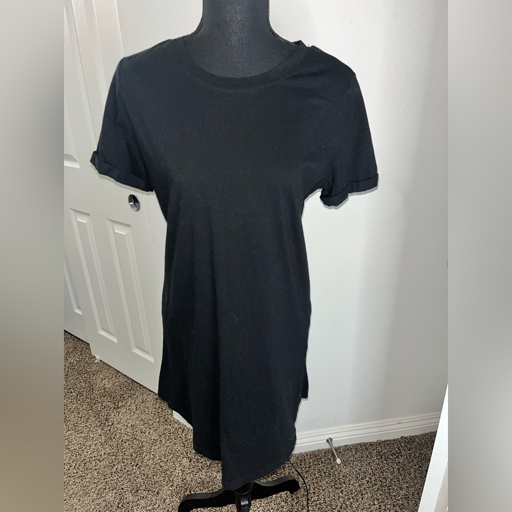 Forever 21 Black T-Shirt Dress | Boyfriend Fit | Casual Mini Dress - Picture 5 of 9